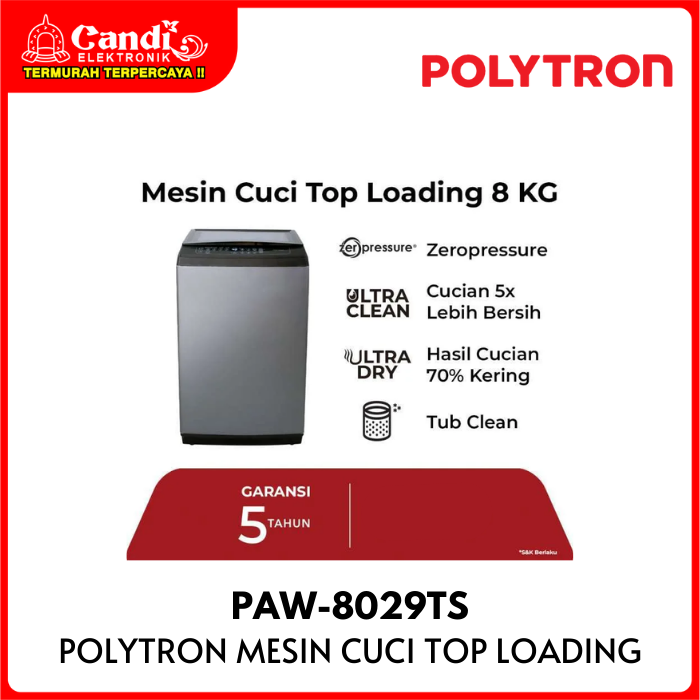 Polytron  Washing Machine Top Loading